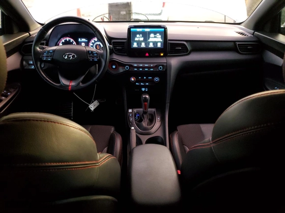 2019 Hyundai Veloster Turbo with VIN KMHTH6AB5KU020177, listed as a Copart auction lot 80792184 with 61,974 mi miles and Salvage Title. Bid and sale history available at carsss.com. Image 8.