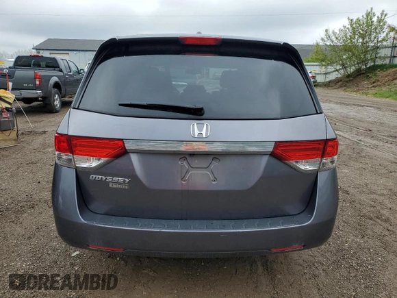 2015 Honda Odyssey EX-L with VIN 5FNRL5H62FB057122, listed as a Copart auction lot 55501945 with 99,731 mi miles and Clean Title. Bid and sale history available at DreamBid. Image 6.
