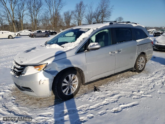 2015 Honda Odyssey EX-L with VIN 5FNRL5H66FB048813, listed as a Copart auction lot 46107255 with 175,888 mi miles and Clean Title. Bid and sale history available at carsss.com. Image 1.
