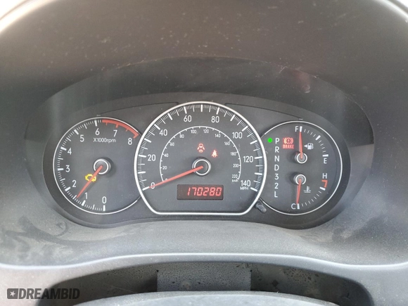 2007 Suzuki SX4 with VIN JS2YB413975110576, listed as a Copart auction lot 47078645 with 170,280 mi miles and Salvage Title. Bid and sale history available at carsss.com. Image 9.