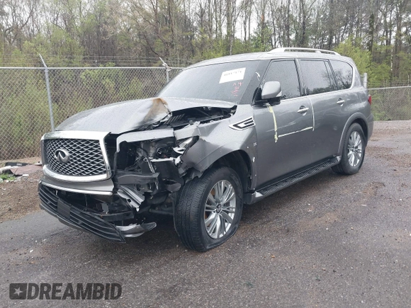2018 Infiniti QX80 with VIN JN8AZ2NFXJ9664942, listed as a IAAI auction lot 41817171 with 126,294 mi miles. Bid and sale history available at carsss.com. Image 20.