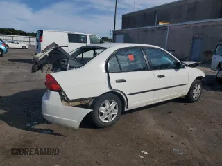 2003 Honda Civic DX with VIN 1HGES15363L021710, listed as a Copart auction lot 82133654 with 0 mi miles and Salvage Title. Bid and sale history available at carsss.com. Image 3.