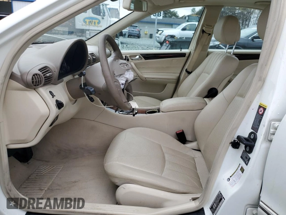 2007 Mercedes-Benz C with VIN WDBRF87J67F844780, listed as a Copart auction lot 49582225 with Not Provided miles and Salvage Title. Bid and sale history available at DreamBid. Image 7.