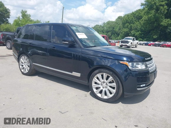 2015 Land Rover Range Rover Supercharged with VIN SALGS2TF1FA219503, listed as a IAAI auction lot 42580352 with 104,534 mi miles and . Bid and sale history available at DreamBid. Image 1.