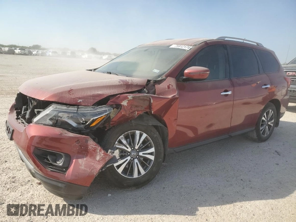 2017 Nissan Pathfinder Platinum with VIN 5N1DR2MN5HC908474, listed as a Copart auction lot 75912174 with 87,459 mi miles and Salvage Title. Bid and sale history available at carsss.com. Image 1.