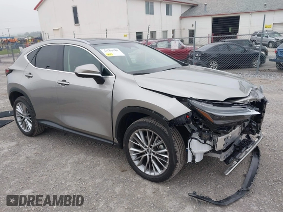 2025 Lexus NX 350 Luxury with VIN 2T2HGCEZ0SC062106, listed as a IAAI auction lot 42604940 with 3,775 mi miles and . Bid and sale history available at DreamBid. Image 1.