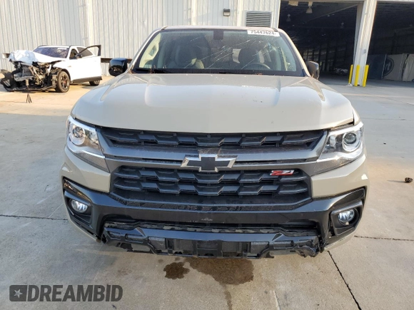 2021 Chevrolet Colorado 2WD Z71 with VIN 1GCGSDEN1M1221448, listed as a Copart auction lot 75447624 with 30,526 mi miles and Salvage title. Bid and sale history available at DreamBid. Image 5.