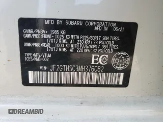 2021 Subaru Crosstrek Special Sports with VIN JF2GTHSC3MH376082, listed as a Copart auction lot 61033855 with 32,826 mi miles and Salvage title. Bid and sale history available at DreamBid. Image 14.