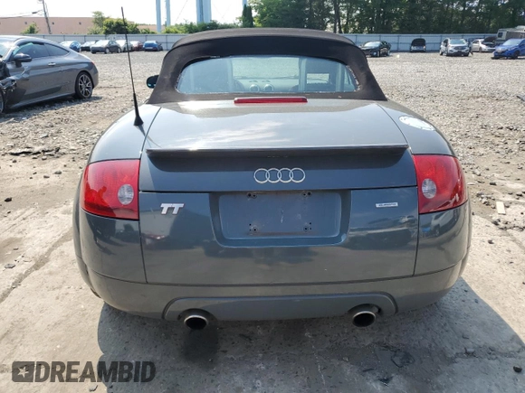 2001 Audi TT with VIN TRUUT28N711007386, listed as a Copart auction lot 57620844 with 91,520 mi miles and Salvage Title. Bid and sale history available at carsss.com. Image 6.