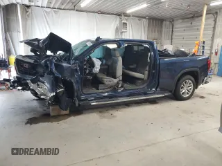 2020 GMC Sierra 1500 SLT z VIN 3GTU9DED2LG111014, wystawiony jako Copart lot #57795065 z przebiegiem Nie podano mil oraz Szkoda całkowita • Salvage title. Historia ofert i sprzedaży dostępna na DreamBid. Obrazek 1.