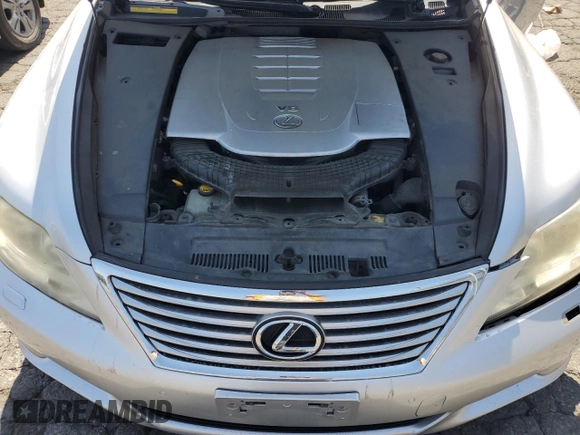 2012 Lexus LS 460 with VIN JTHBL5EFXC5108951, listed as a Copart auction lot 57759625 with 106,835 mi miles and Salvage title. Bid and sale history available at DreamBid. Image 11.