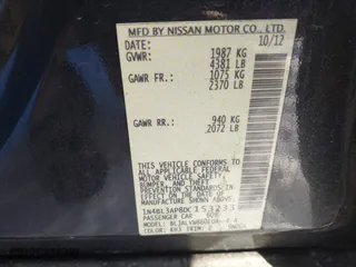 2013 Nissan Altima 3.5 SL with VIN 1N4BL3AP8DC153233, listed as a IAAI auction lot 41368756 with 141,831 mi miles. Bid and sale history available at carsss.com. Image 9.