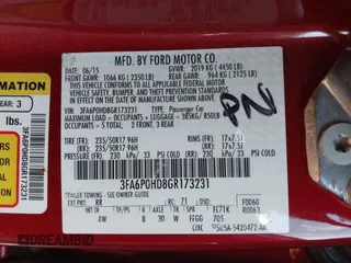 2016 Ford Fusion SE with VIN 3FA6P0HD8GR173231, listed as a IAAI auction lot 42105409 with 102,655 mi miles. Bid and sale history available at carsss.com. Image 9.