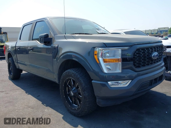 2021 Ford F-150 XL with VIN 1FTEW1CP6MFA09100, listed as a IAAI auction lot 42729047 with 27,593 mi miles and . Bid and sale history available at DreamBid. Image 1.
