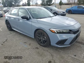 2024 Honda Civic Sport with VIN 2HGFE2F50RH545572, listed as a Copart auction lot 48824665 with 20,695 mi miles and Salvage Title. Bid and sale history available at DreamBid. Image 4.