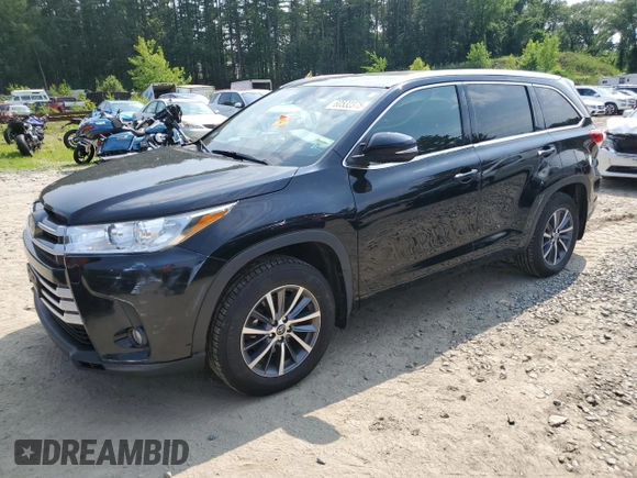 2017 Toyota Highlander XLE with VIN 5TDJZRFH9HS461668, listed as a Copart auction lot 60532375 with 82,923 mi miles and Salvage title. Bid and sale history available at DreamBid. Image 1.
