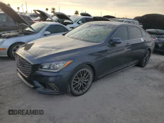 2020 Genesis G80 3.8L with VIN KMTFN4JE2LU328905, listed as a Copart auction lot 74858024 with 0 mi miles and Salvage Title. Bid and sale history available at carsss.com. Image 1.