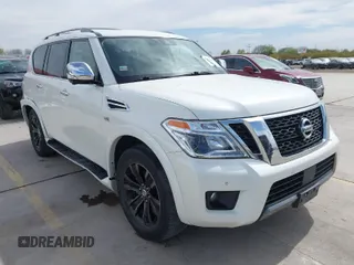 2019 Nissan Armada Platinum with VIN JN8AY2NF3K9350263, listed as a IAAI auction lot 41813012 with 64,113 mi miles. Bid and sale history available at carsss.com. Image 1.