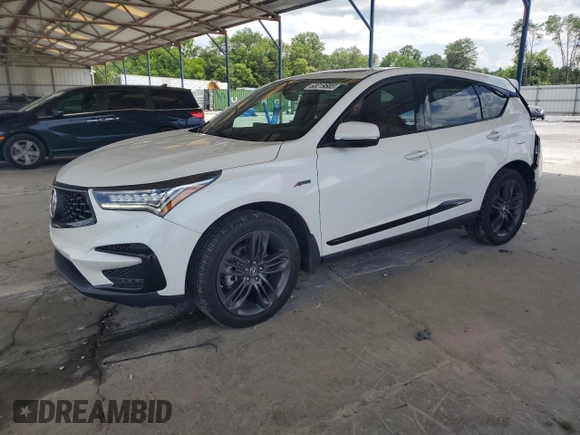 2021 Acura RDX w/A-Spec Package with VIN 5J8TC2H69ML043380, listed as a Copart auction lot 63219585 with 47,799 mi miles and Salvage title. Bid and sale history available at DreamBid. Image 1.