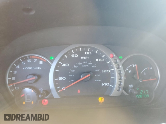 2005 Honda Pilot EX-L with VIN 5FNYF18555B044138, listed as a Copart auction lot 43066385 with 220,709 mi miles and Salvage Title. Bid and sale history available at carsss.com. Image 9.