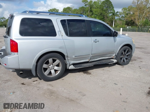 2011 Nissan Armada SV with VIN 5N1BA0ND4BN614763, listed as a IAAI auction lot 41590417 with 154,860 mi miles and . Bid and sale history available at DreamBid. Image 17.