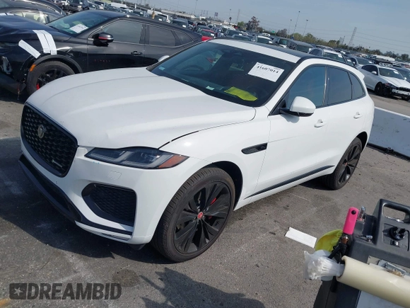 2023 Jaguar F-Pace R-Dynamic S with VIN SADCT2FUXPA711966, listed as a IAAI auction lot 41607014 with 18,872 mi miles and . Bid and sale history available at DreamBid. Image 2.
