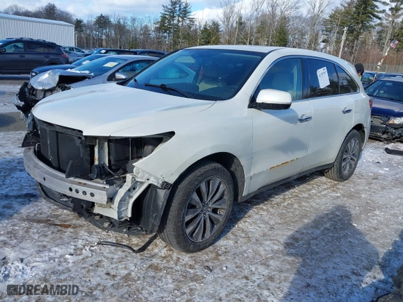 2015 Acura MDX Tech Pkg with VIN 5FRYD4H49FB012727, listed as a IAAI auction lot 41397797 with 134,347 mi miles. Bid and sale history available at carsss.com. Image 18.