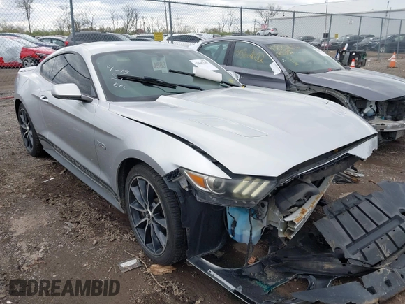2016 Ford Mustang GT with VIN 1FA6P8CF0G5332186, listed as a IAAI auction lot 42045145 with 120,514 mi miles. Bid and sale history available at carsss.com. Image 1.