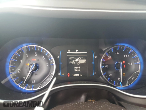 2017 Chrysler Pacifica Touring with VIN 2C4RC1DG7HR747382, listed as a Copart auction lot 61635915 with 188,495 mi miles and Salvage title. Bid and sale history available at DreamBid. Image 9.