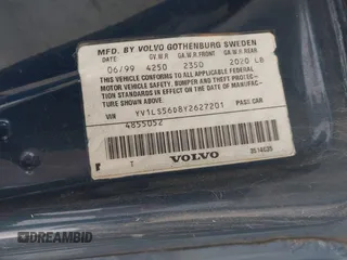 2000 Volvo S70 z VIN YV1LS56D8Y2627201, wystawiony jako IAAI lot #42287057 z przebiegiem 203 975 mil mil oraz . Historia ofert i sprzedaży dostępna na DreamBid. Obrazek 9.