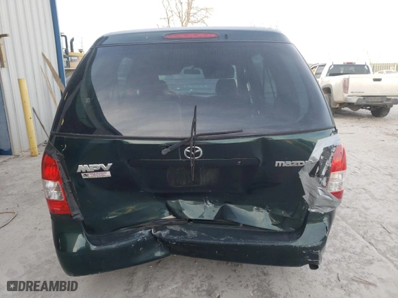 2000 Mazda MPV DX with VIN JM3LW28G8Y0106384, listed as a Copart auction lot 66537813 with 223,272 mi miles and Salvage Title. Bid and sale history available at carsss.com. Image 9.