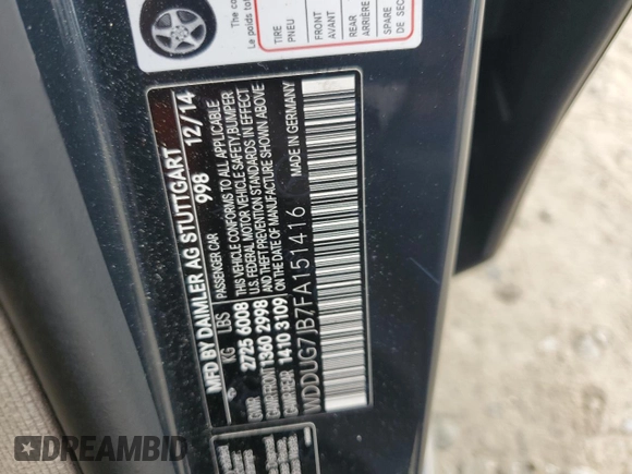 2015 Mercedes-Benz S 63 AMG z VIN WDDUG7JB7FA151416, wystawiony jako Copart lot #61178395 z przebiegiem 102 656 mil mil oraz Czysty tytuł • Clean title. Historia ofert i sprzedaży dostępna na DreamBid. Obrazek 12.