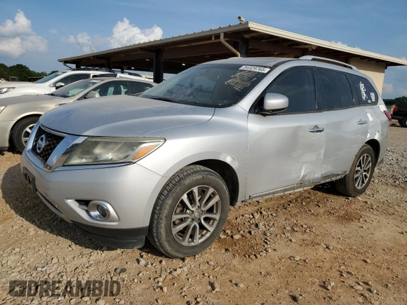 2013 Nissan Pathfinder SV with VIN 5N1AR2MN6DC680563, listed as a Copart auction lot 54329765 with 156,509 mi miles and Salvage title. Bid and sale history available at DreamBid. Image 1.