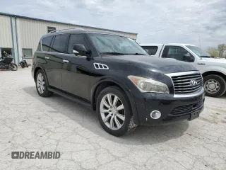 2011 Infiniti QX56 7-passenger with VIN JN8AZ2NE8B9005573, listed as a Copart auction lot 53086155 with 166,571 mi miles and Clean Title. Bid and sale history available at carsss.com. Image 4.