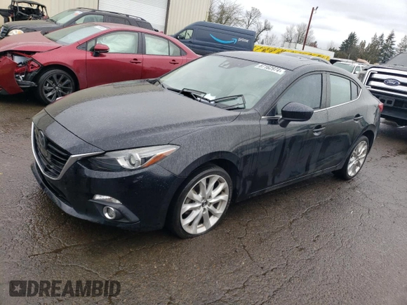 2015 Mazda 3 S Grand Touring with VIN JM1BM1W33F1263073, listed as a Copart auction lot 87162974 with 111,906 mi miles and Salvage Title. Bid and sale history available at DreamBid. Image 1.