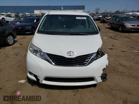 2011 Toyota Sienna with VIN 5TDZK3DC7BS016221, listed as a Copart auction lot 53799875 with 155,760 mi miles and Clean Title. Bid and sale history available at carsss.com. Image 5.