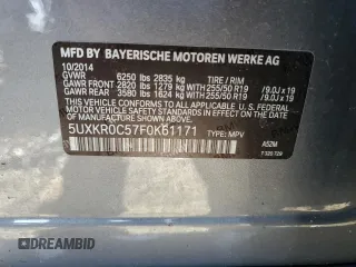 2015 BMW X5 xDrive35i z VIN 5UXKR0C57F0K61171, wystawiony jako Copart lot #57555405 z przebiegiem 119 664 mil mil oraz Szkoda całkowita • Salvage title. Historia ofert i sprzedaży dostępna na DreamBid. Obrazek 13.