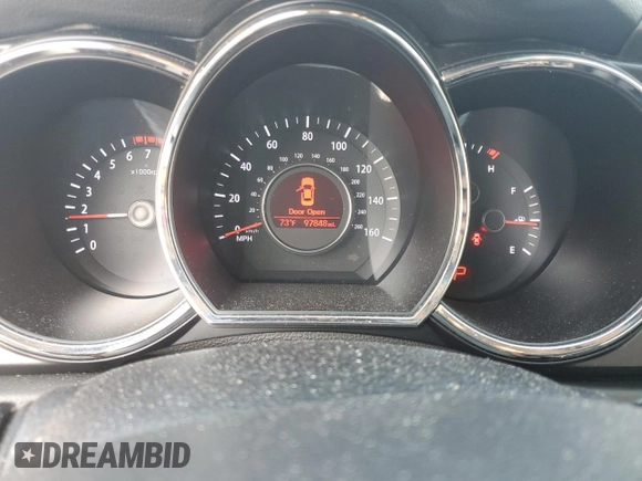 2013 Kia Optima EX with VIN 5XXGN4A74DG135084, listed as a Copart auction lot 53821085 with 97,848 mi miles and Salvage Title. Bid and sale history available at carsss.com. Image 9.