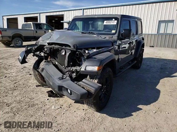 2020 Jeep Wrangler Unlimited Sport Altitude with VIN 1C4HJXDG5LW346627, listed as a Copart auction lot 48983145 with Not provided miles and Salvage title. Bid and sale history available at DreamBid. Image 11.