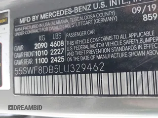 2020 Mercedes-Benz C 300 with VIN 55SWF8DB5LU329462, listed as a IAAI auction lot 41659042 with 186,594 mi miles and . Bid and sale history available at carsss.com. Image 9.