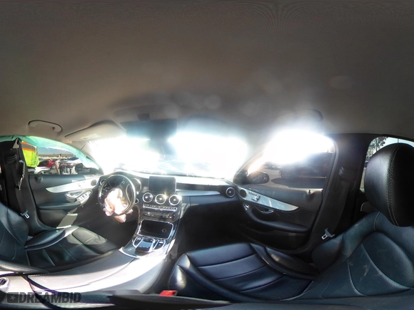 2015 Mercedes-Benz C-Class C 300 with VIN 55SWF4JB9FU058522, listed as a IAAI auction lot 41446546 with 1 mi miles. Bid and sale history available at carsss.com. Image 17.