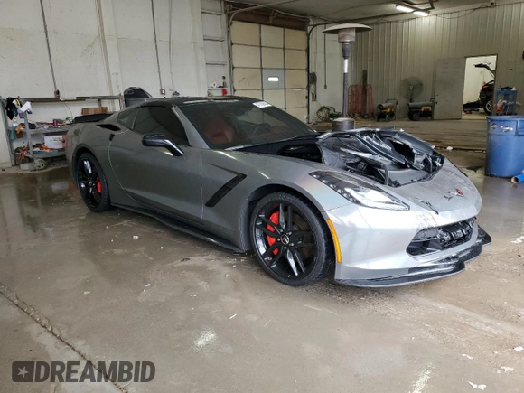 2014 Chevrolet Corvette Z51 3LT with VIN 1G1YM2D79E5109943, listed as a Copart auction lot 47763625 with 37,479 mi miles and Salvage title. Bid and sale history available at DreamBid. Image 4.