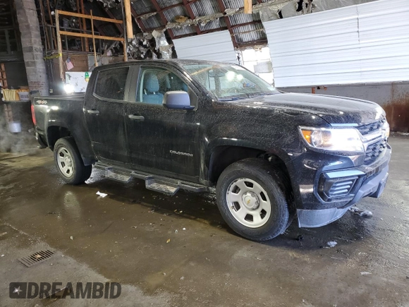 2021 Chevrolet Colorado 4WD Work Truck with VIN 1GCGTBEN5M1232938, listed as a Copart auction lot 46989995 with 23,547 mi miles and Salvage title. Bid and sale history available at DreamBid. Image 4.