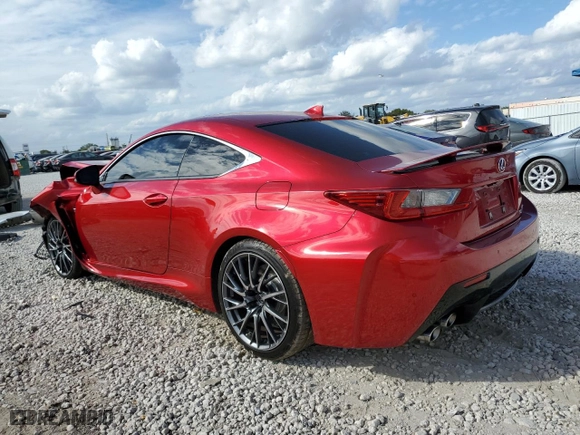 2017 Lexus RC F with VIN JTHHP5BC8H5006161, listed as a Copart auction lot 88627715 with 45,235 mi miles and Salvage Title. Bid and sale history available at carsss.com. Image 2.