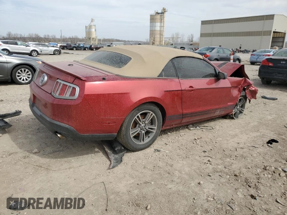 2010 Ford Mustang V6 with VIN 1ZVBP8EN6A5127893, listed as a Copart auction lot 49240375 with 152,874 mi miles and Salvage Title. Bid and sale history available at carsss.com. Image 3.