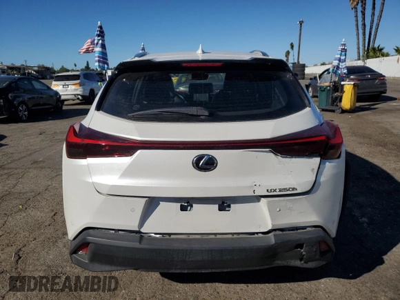 2024 Lexus UX with VIN JTHX6JBH0R2188086, listed as a Copart auction lot 79203964 with 7,703 mi miles and Salvage Title. Bid and sale history available at carsss.com. Image 6.