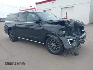 2019 Ford Expedition Max Limited with VIN 1FMJK2AT7KEA58580, listed as a IAAI auction lot 41902573 with 203,854 mi miles and . Bid and sale history available at DreamBid. Image 1.