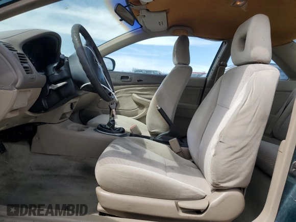 2001 Honda Civic with VIN 1HGEM21211L034052, listed as a Copart auction lot 54021185 with 175,093 mi miles and Clean title. Bid and sale history available at DreamBid. Image 7.
