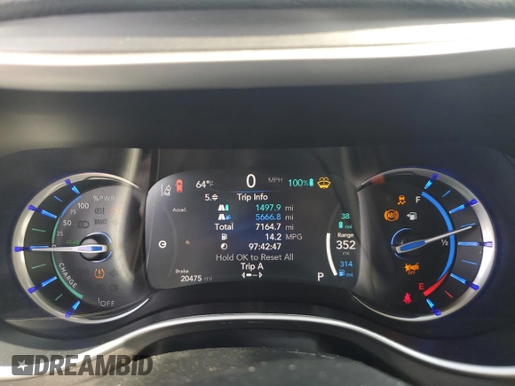2024 Chrysler Pacifica Hybrid Select z VIN 2C4RC1S71RR141595, wystawiony jako Copart lot #51647615 z przebiegiem 20 475 mil mil oraz Nie do naprawy • Non repairable. Historia ofert i sprzedaży dostępna na DreamBid. Obrazek 9.