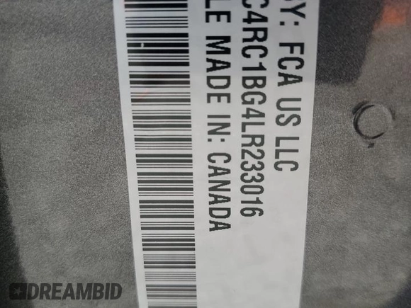 2020 Chrysler Pacifica Touring L with VIN 2C4RC1BG4LR233016, listed as a Copart auction lot 61622595 with 82,709 mi miles and Salvage title. Bid and sale history available at DreamBid. Image 13.